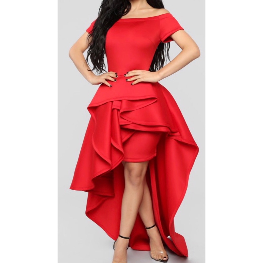 Red High Low Dress